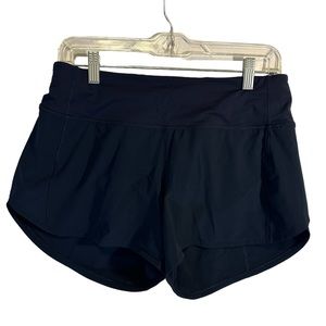 Lululemon Navy Speed Up Lined Short 4” Size 6